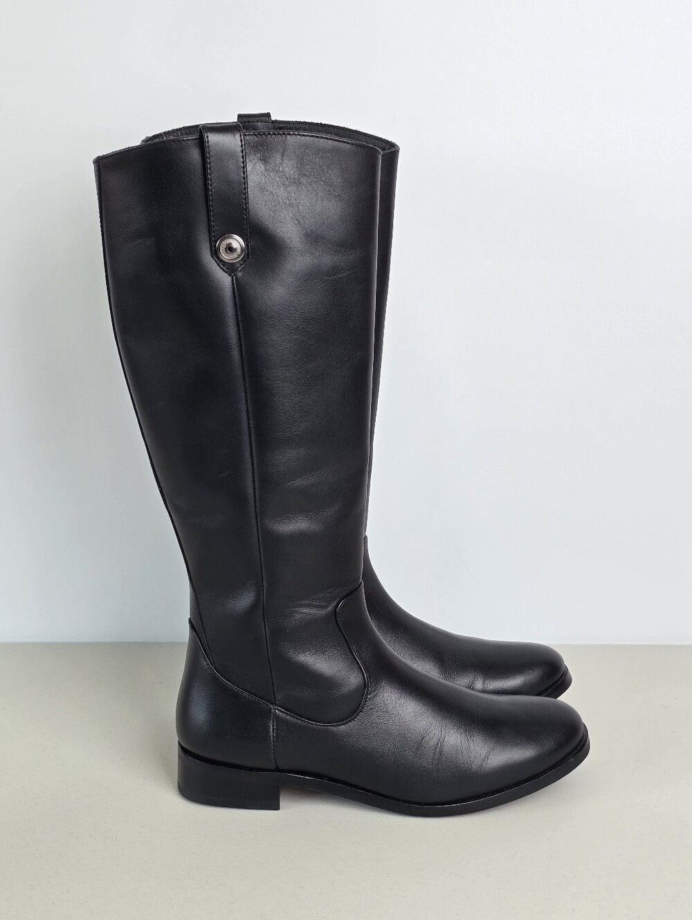 Thursday Boot Company Crown Zip-Up Black Leather Knee High Riding Boots Size 9 - Picture 8 of 15